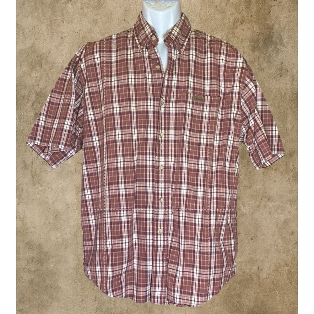 Carhartt Mens Large Plaid Button Down Shirt Medium Weight Cotton Workwear Casual